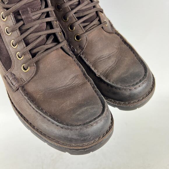 Ugg Barrington Boots mens size 7 brown leather waterproof lace up lined shoes - Picture 9 of 11